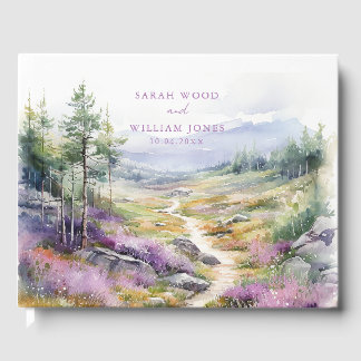 De Visitas Flores violetas românticas selvagens Livro Convida