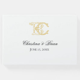 De Visitas Livro Convidado BC Monograma ou CB Monograma