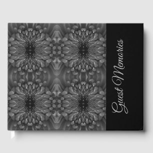 De Visitas Livro Convidado - Cinza Chrysanthemum Kaleidoscóp
