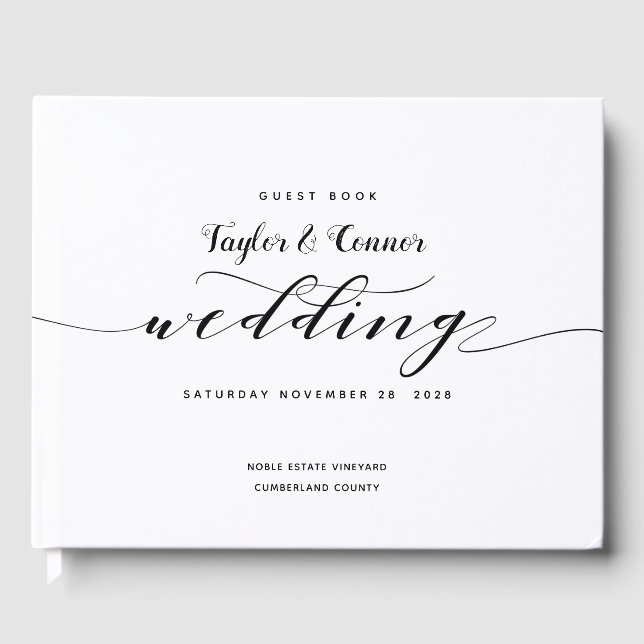 De Visitas Livro Convidado Rustic Calliografia (Frente)