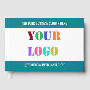 De Visitas Logotipo comercial personalizado e livro convidado
