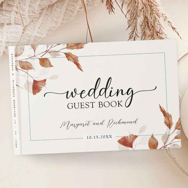 De Visitas Rustic Terracotta deixa Casamento outono livro con (Criador carregado)