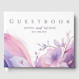 De Visitas Watercolor Cherry Blossoms-Weds — Livro Convidado