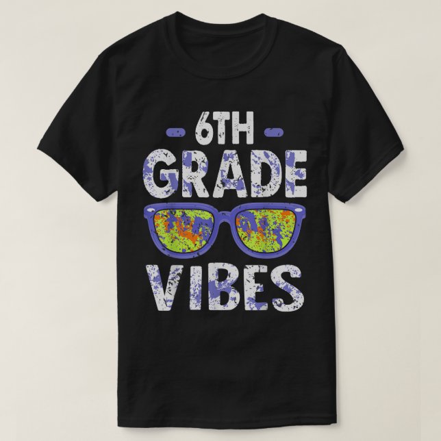 De Volta À Camisa De 6 Da Escola, Vibes, Primeiro  (Frente do Design)