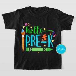 De volta à camisa escolar | Hello Pre-K T-Shirt