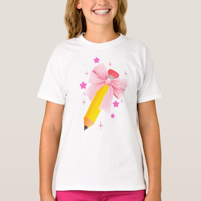 De Volta À Camisa Fresca Da Escola - Lápis E Escol (Frente)