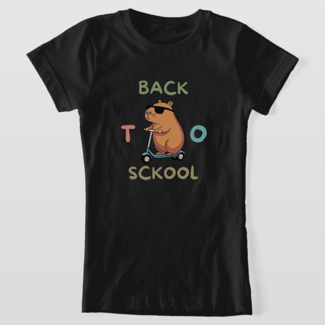 De volta à camiseta escolar com Urso Maravilha (Postura )