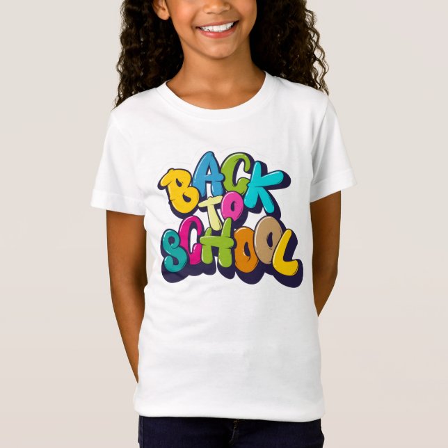 de volta à camiseta escolar para humor infantil (Frente)