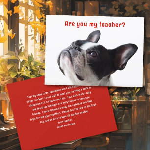 De volta à escola Boston Terrier - Cartões de Boas