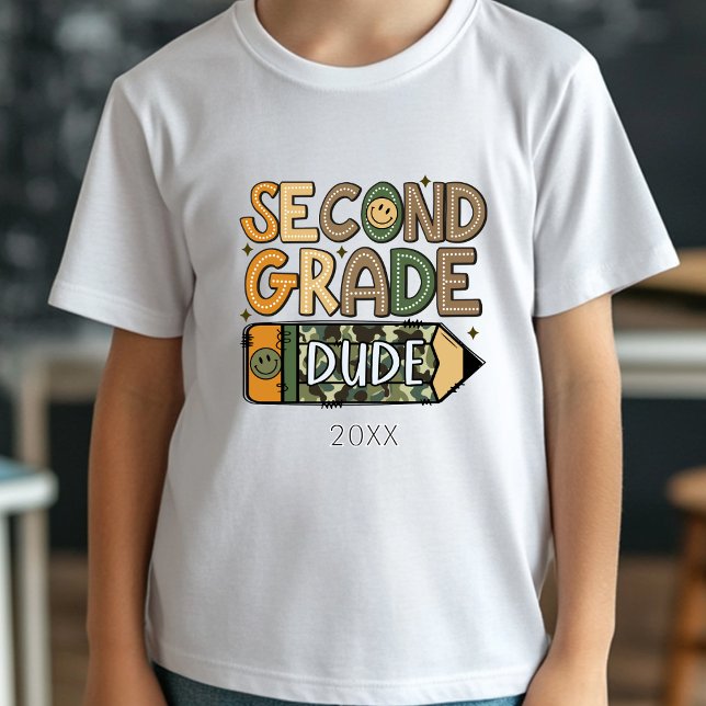 De volta à escola Camo Boy T-Shirt (Criador carregado)