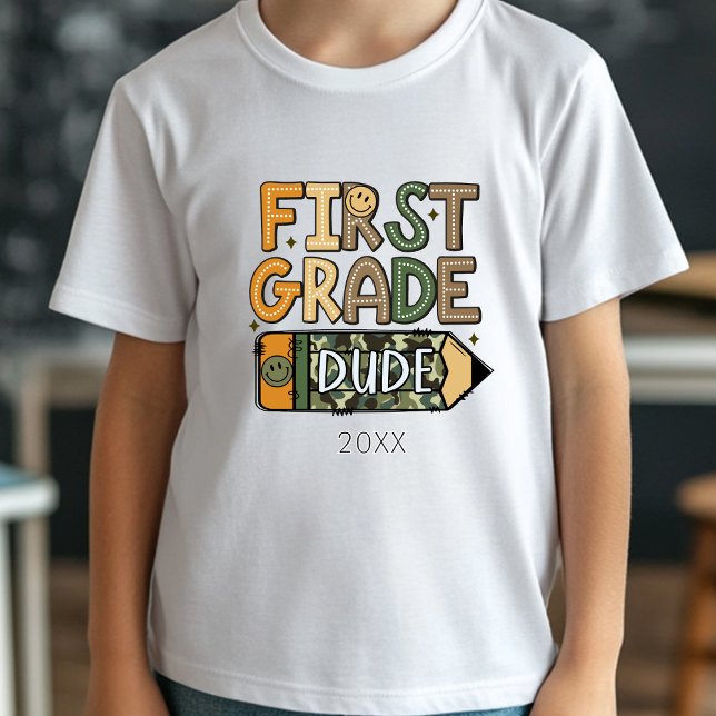 De volta à escola Camo Boy T-Shirt (Criador carregado)