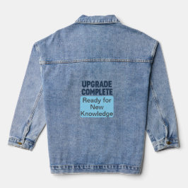 de volta à jaqueta de denim da escola