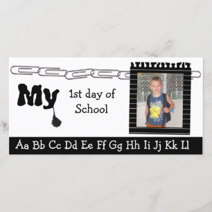 De volta aos cartões de fotos da escola