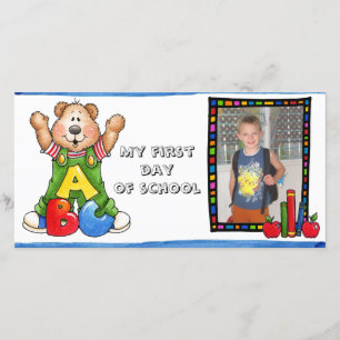 De volta aos cartões de fotos da escola