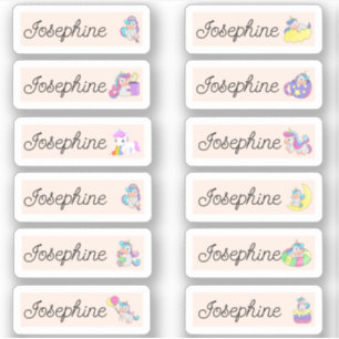 De volta às Etiquetas de nome do Unicórnio da Esco