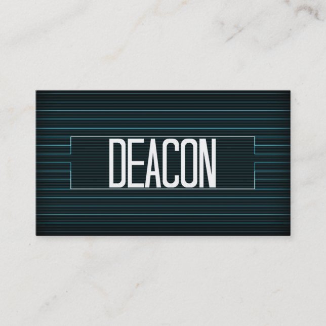 Deacon Elegant Stripe Cartão de visita (Frente)