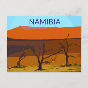 Deadvlei Cartão Postal de Arte Vintage de Viagem d