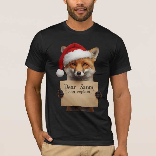 . Dear Santa Dog T-Shirt (Frente)