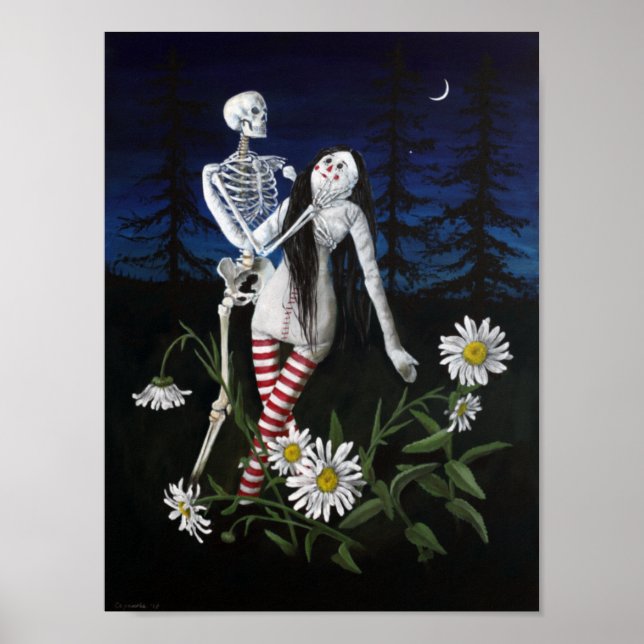 "Death and Doll" por Christiane Cegavske Poster (Frente)