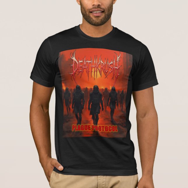 Deathkrush - Canvas T-shirt Plague protocol (Frente)