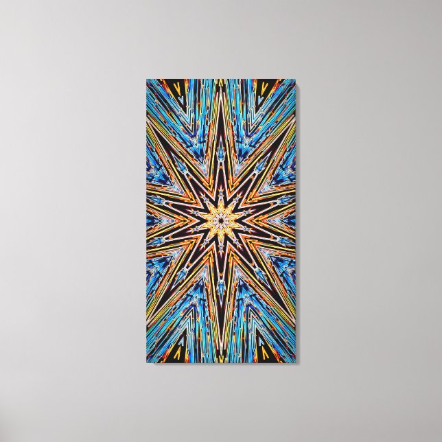 Decagon Starburst 21x40 Canvas Print (Frente)