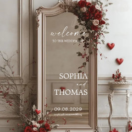 Decal de Espelho de Sinal de Boas-vindas do Casame