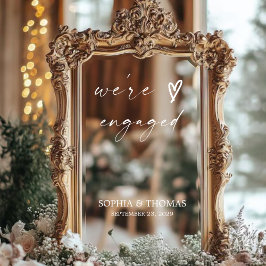 Decal de Espelho Envolvido pela Festa de noivado d