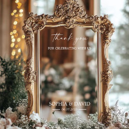 Decal de Espelho Selfie de Sinal de Boas-vindas do