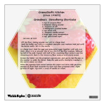 Decalque da parede da receita do tarte de morangos