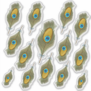 Decalque da pena do pavão