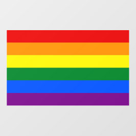 Decalque no chão com bandeira LGBT