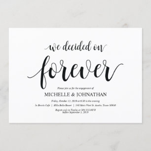 Decidimos para sempre, convites à Festa de noivado