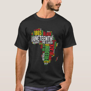 Décima Sétima África Mapa Palavras Camisa Orgulho 