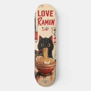 Deck de Skate Cat Ramen de Amor Anime