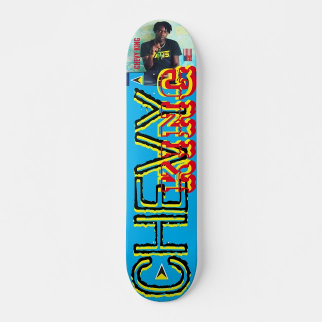 DECK DE SKATE CHEVY KING 2023 NOVO / ASSINADO 7 3/ (Frente)