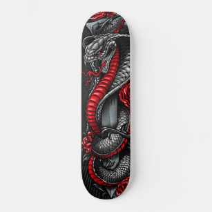 Skate design de maçã com cobra