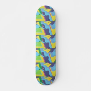 Deck de Skate Colorido da Estrada da Informação