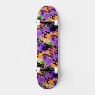 Deck de Skate com Impressão de Tinta Esborrachada 