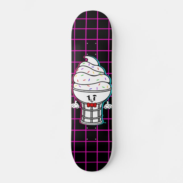Deck de skate em forma de cone de sorvete retrô vi (Frente)