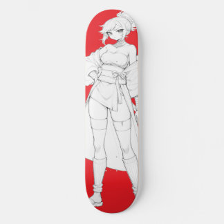 Deck de Skate Estilo Luta Garota Anime