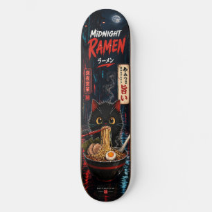 Deck de Skate Gato Japonês Ramen Fofo Anime