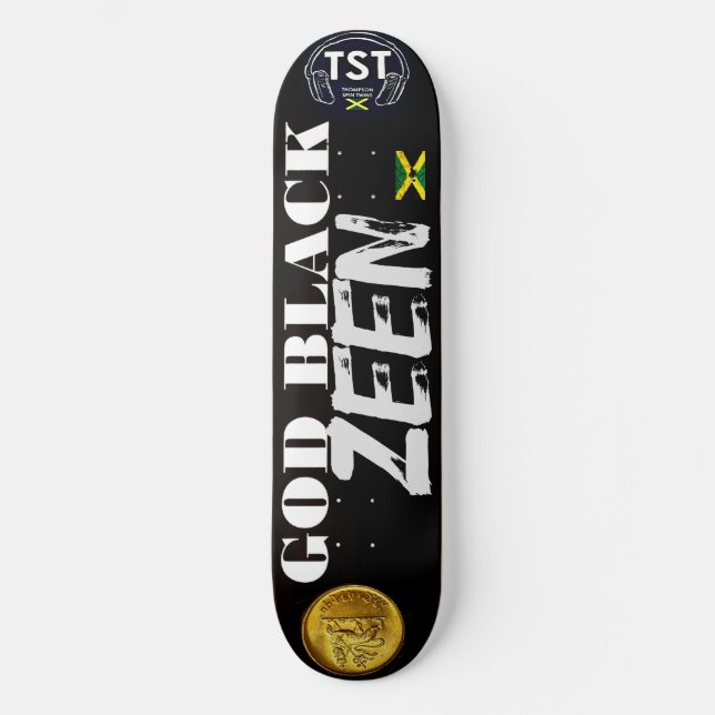 DECK DE SKATE GOD BLACK ZEEN 8 1/2" (Frente)
