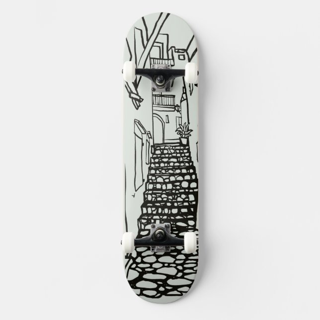 Deck de Skate Line Art das Ilhas Baleares (Frente)