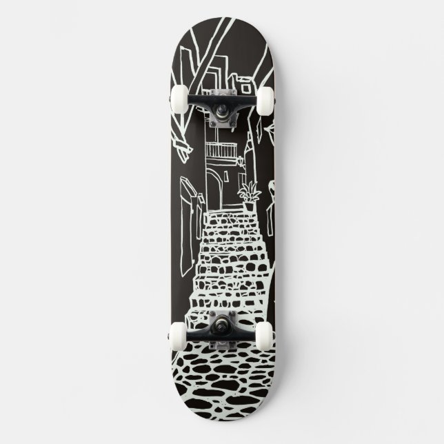 Deck de Skate Line Art Ilhas Baleares (Frente)