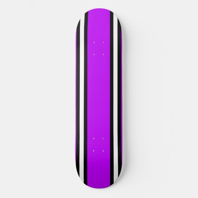 Deck de Skate Purple Black & White Pinstripe (Frente)