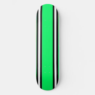 Deck de Skate Verde Menta com Listras Pretas e Bra