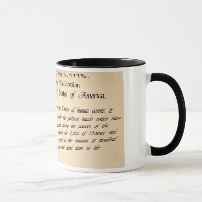 Declaração da caneca de café da independência (Direita)