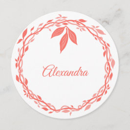 Declaração De Casamento Coral Woodsy Local Ou Esco