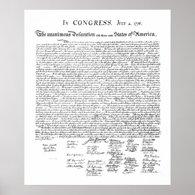 Declaração de Independência Poster (Frente)