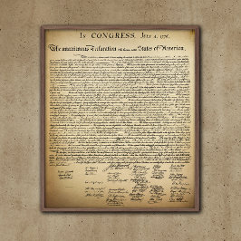 Declaração de Independência Vintage Poster